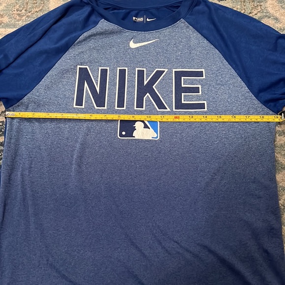 Mens MLB The Nike Athletic Cut Dri-Fit Tee | Medium, Blue - Picture 5 of 8